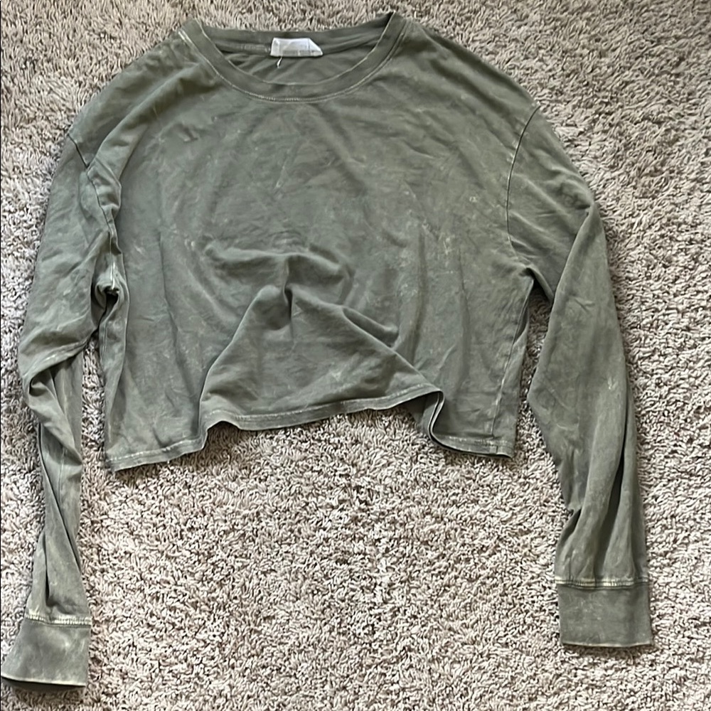 Double Zero Olive Long Sleeve Top